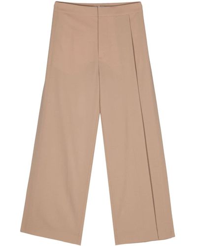Gauchère Mid-rise Palazzo Trousers - Natural