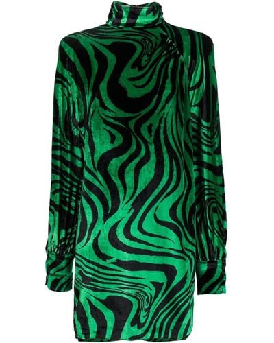 Philosophy Di Lorenzo Serafini Black And Green Velvet Dress