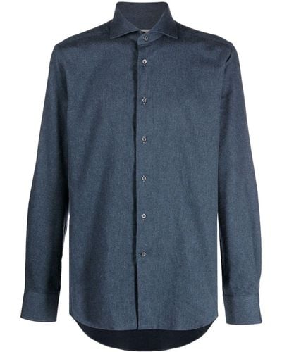 Corneliani Long-sleeve Cotton Shirt - Blue