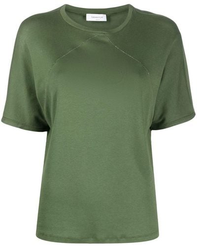 Fabiana Filippi Camiseta con cuentas y manga corta - Verde