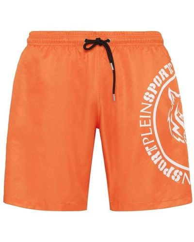 Philipp Plein Carbon Tiger Swim Shorts - Orange