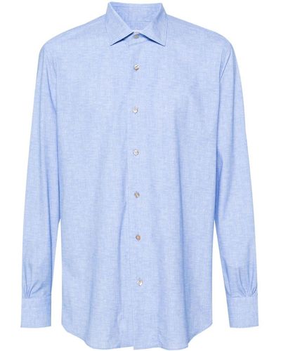 Mazzarelli Jersey Overhemd - Blauw