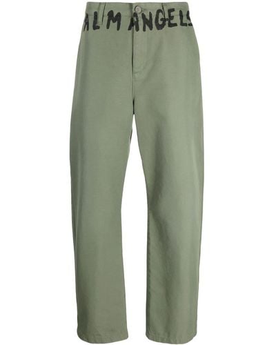 Palm Angels Chino con stampa - Verde