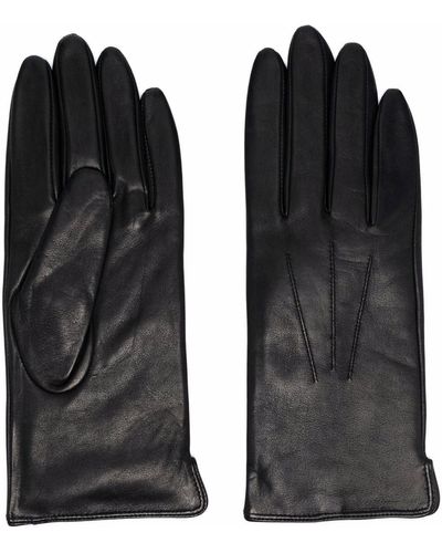 Aspinal of London Slip-on Leather Gloves - Black