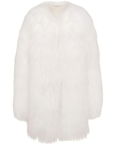 Prada Manteau à coupe mi-longue - Blanc