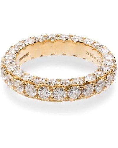 SHAY 18kt Yellow Gold White Diamond Eternity Ring