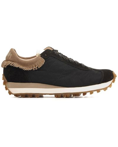 Visvim Walpi Runner 8 Fringed Suede Trainers - Black