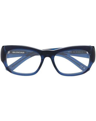 Balenciaga Brille mit D-Gestell - Blau