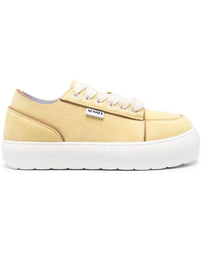 Sunnei Dreamy Suede Trainers - Natural