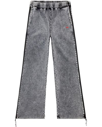 DIESEL Elasticated-waist Straight-leg Pants - Gray