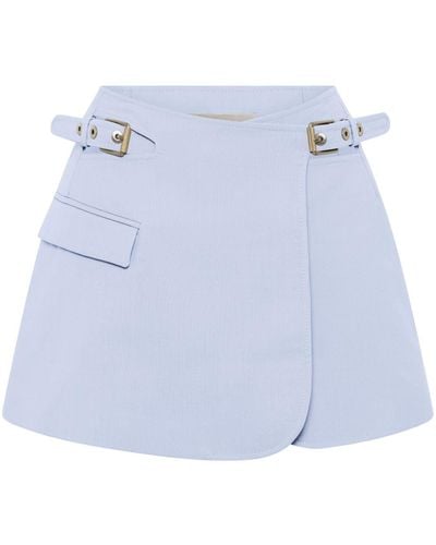 Dion Lee High-waist Buckled Miniskirt - Blue