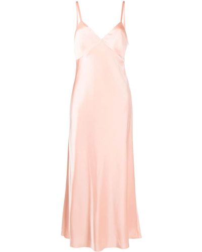 Polo Ralph Lauren Satin-finish V-neck Slip Dress - Pink