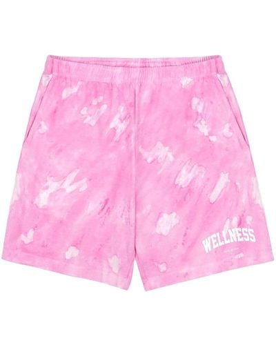 Sporty & Rich Wellness Tie-dye Shorts - Pink