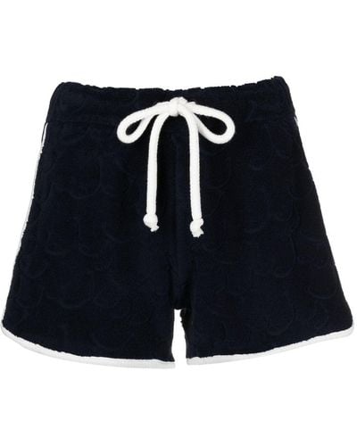 Jacob Cohen Logo-embossed Cotton Shorts - Blue