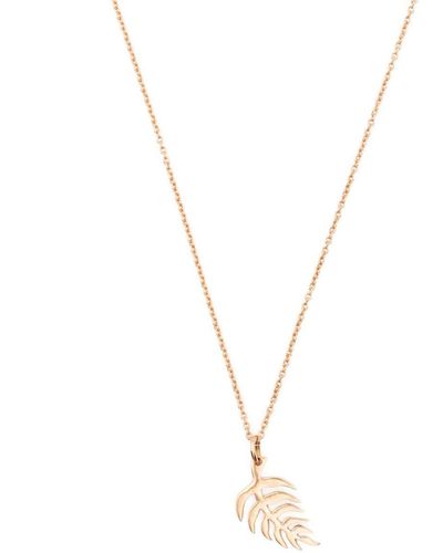 Ginette NY 18kt Rose Gold Mini Palms Chain Necklace - Metallic