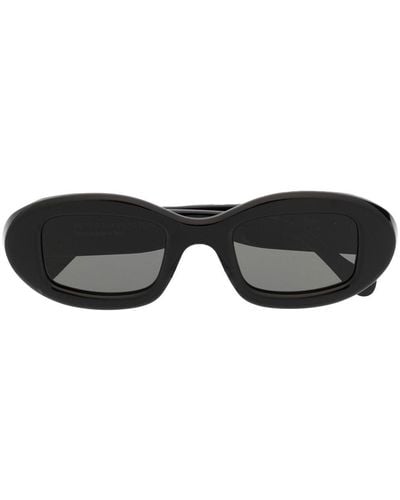 Retrosuperfuture Sonnenbrille mit ovalem Gestell - Schwarz
