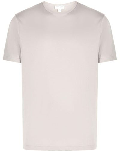 Sunspel T-shirt Met Ronde Hals - Roze