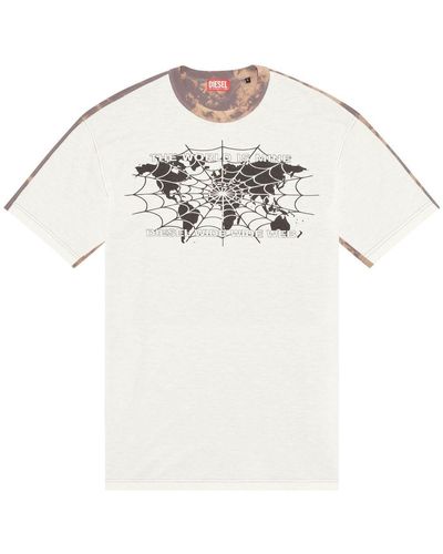 DIESEL T-Washbicol T-Shirt aus Baumwolle - Weiß