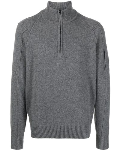 C.P. Company Lens-detail Sweater - Grey