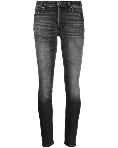 Armani Exchange Logo-patch Skinny Jeans - Gray