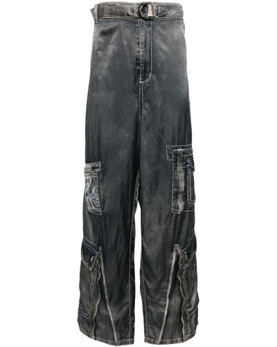 Maison Mihara Yasuhiro Parachute Twill Wide-leg Pants - Grey