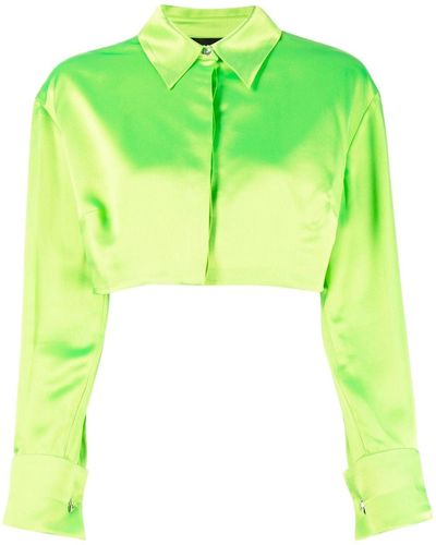retroféte Cropped Shirt - Groen