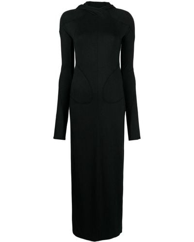 Post Archive Faction PAF Hooded Maxi Dress - Black