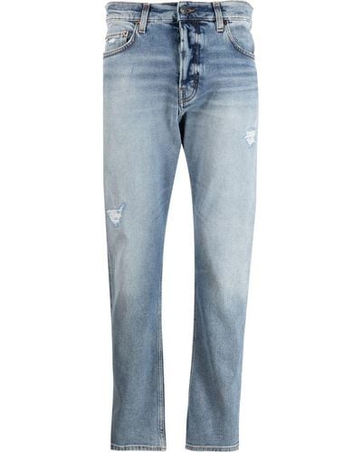 Haikure Distressed Mid-rise Jeans - Blue