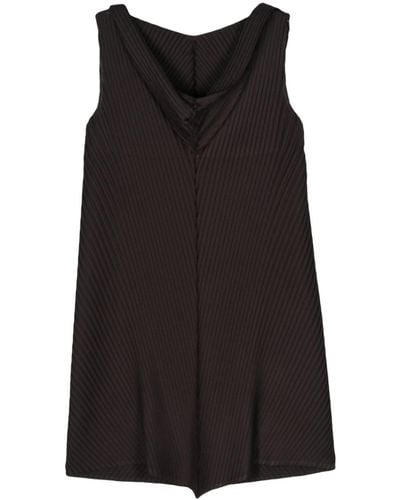 Issey Miyake Plissé Mini Dress - Black