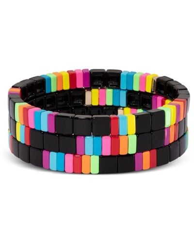 Roxanne Assoulin Midnight Rainbow Bracelets (set Of Three) - Black