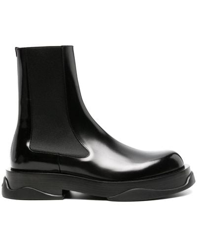 Jil Sander Chunky Leather Chelsea Boots - Black