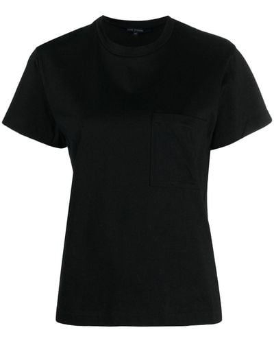 Sofie D'Hoore T-shirt en coton à poche plaquée - Noir