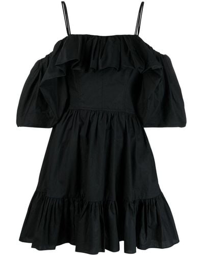 Ulla Johnson Mini-jurk Met Open Schouders - Zwart