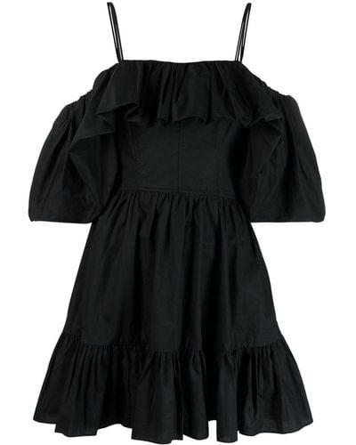 Ulla Johnson Robe courte Lila à épaules dénudées - Noir