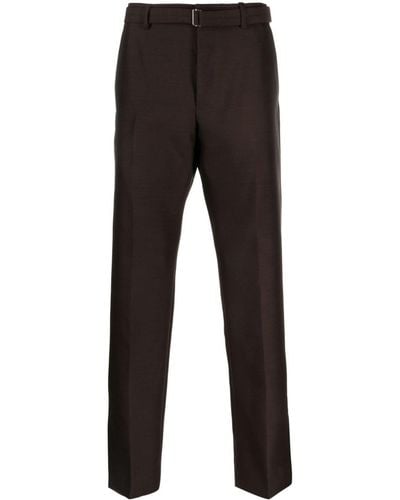 Lanvin Detachable-belt Wool Blend Tailored Pants - Black