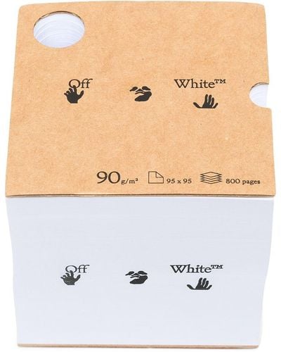 Off-White c/o Virgil Abloh Bloc-notes à logo imprimé - Blanc