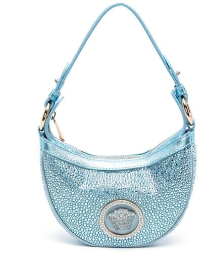 Versace Bolso de hombro Repeat mini de x Dua Lipa - Azul