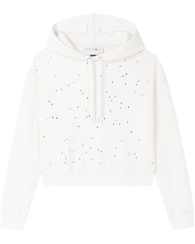 AZ FACTORY Constellation Embellished Cotton-blend Hoodie - White