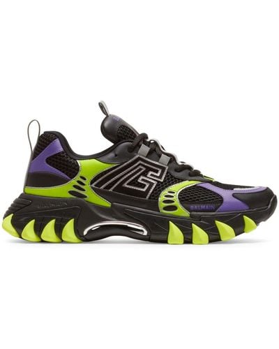 Balmain Sneakers b-east pb in materiali tecnici e rete - Verde