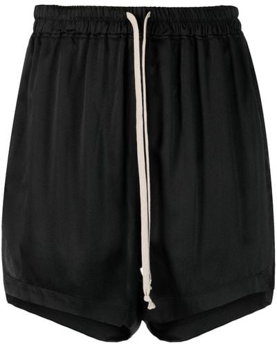 Rick Owens Drawstring Silk Shorts - Black