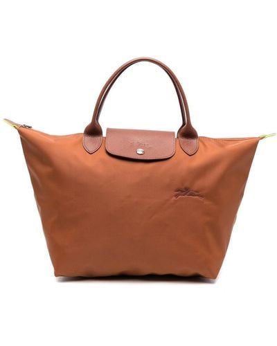Longchamp Mittelgroße Le Pliage Handtasche - Braun