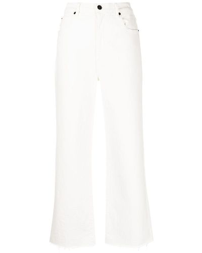 SLVRLAKE Denim Grace Cropped-Jeans - Weiß