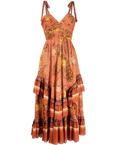 Ulla Johnson Maxi-jurk Met Bloemenprint - Oranje