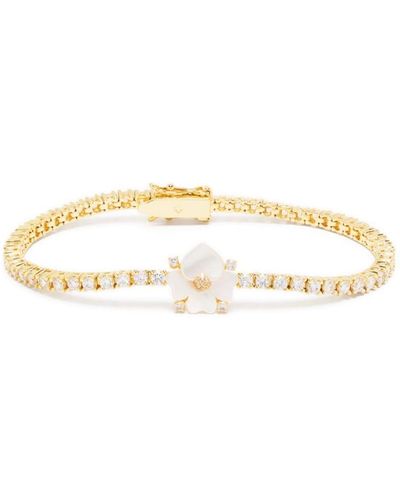 Kate Spade Precious Pansy Delicate Tennis Armband mit Kristallen - Weiß