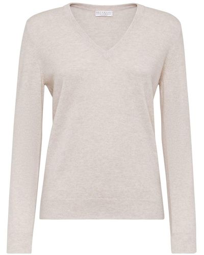 Brunello Cucinelli Long-sleeve Fitted Sweater - Multicolour