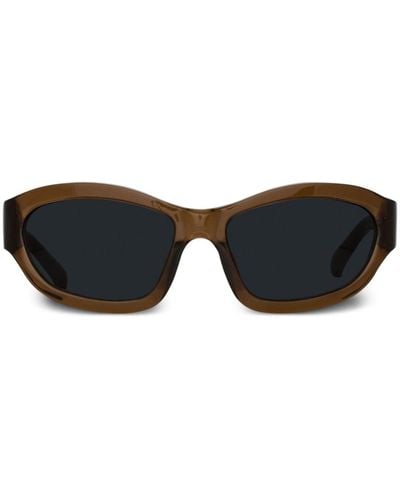 Linda Farrow X Dries Van Noten Geometric-frame Sunglasses - Black