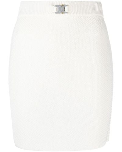 1017 ALYX 9SM Buckle-detail Knit Miniskirt - White