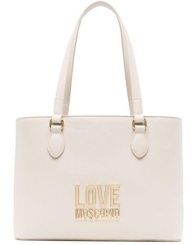 Love Moschino Bolso shopper con placa del logo - Neutro