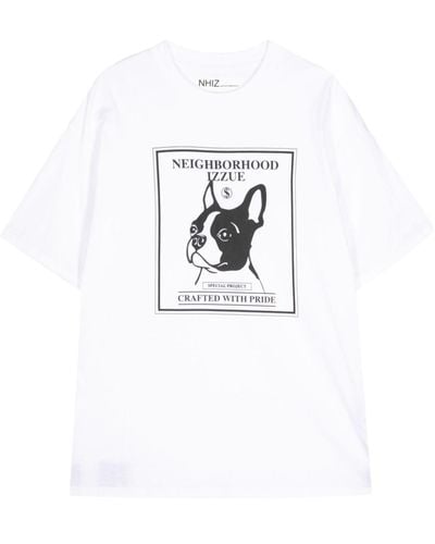 Izzue X Neighborhood Dog-print T-shirt - White