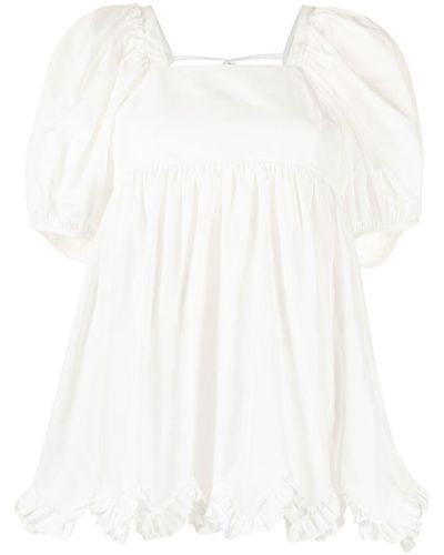 Cecilie Bahnsen Vega Puff-sleeve Blouse - White
